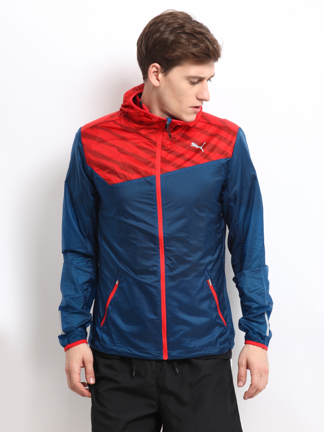 Red on sale windbreaker men