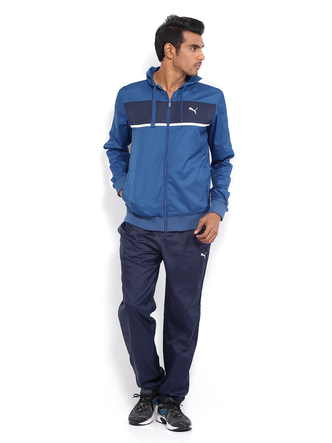 mens blue puma tracksuit