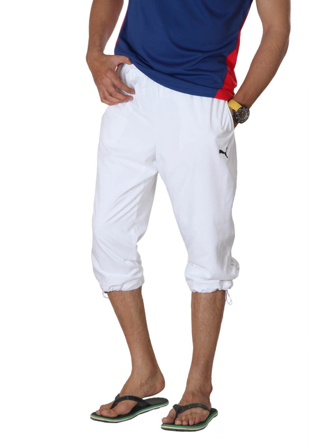 Buy Puma Men White 3/4 Length Pants - Shorts for Men 61493