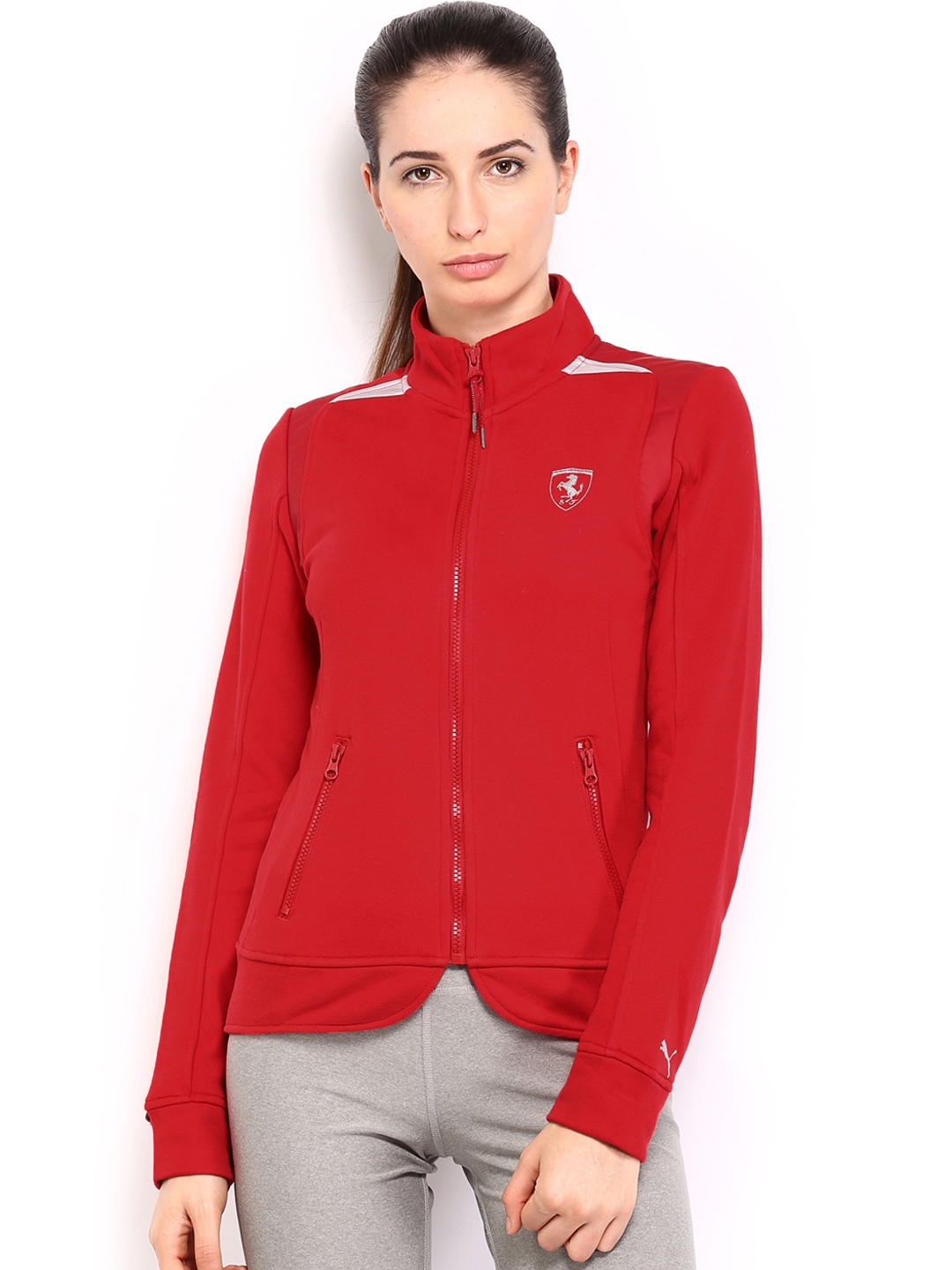 Buy Puma Women Red Ferrari Sweat Jacket 