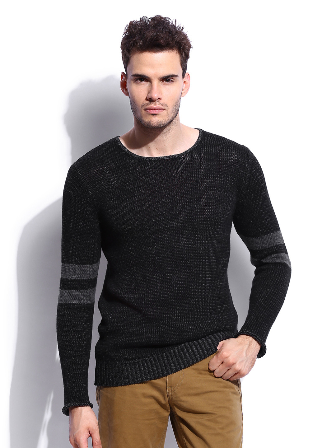 Buy RDSTR Men Black Two Toned With Open 