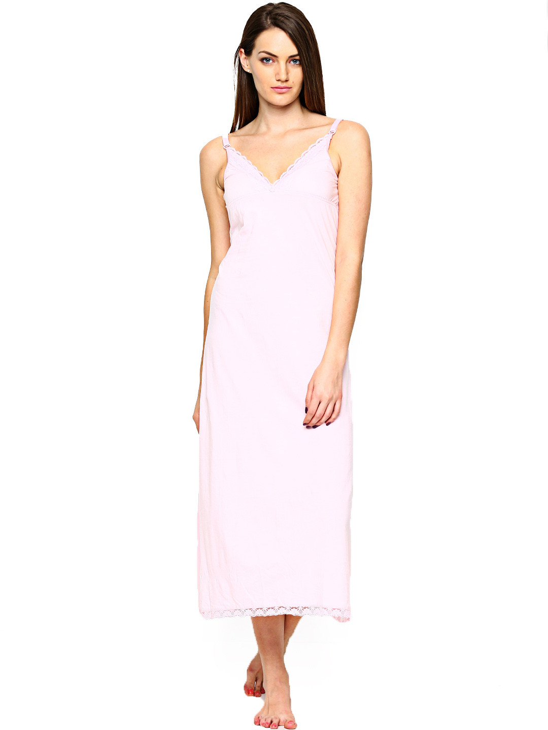 Red Rose Women Pink Maxi Nightdress RANI