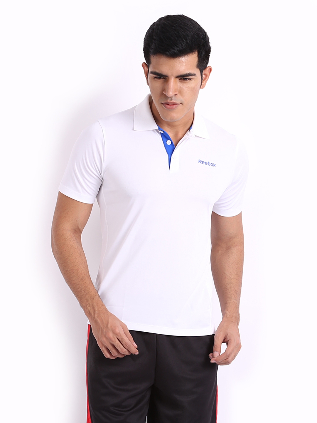 reebok polo shirts mens white