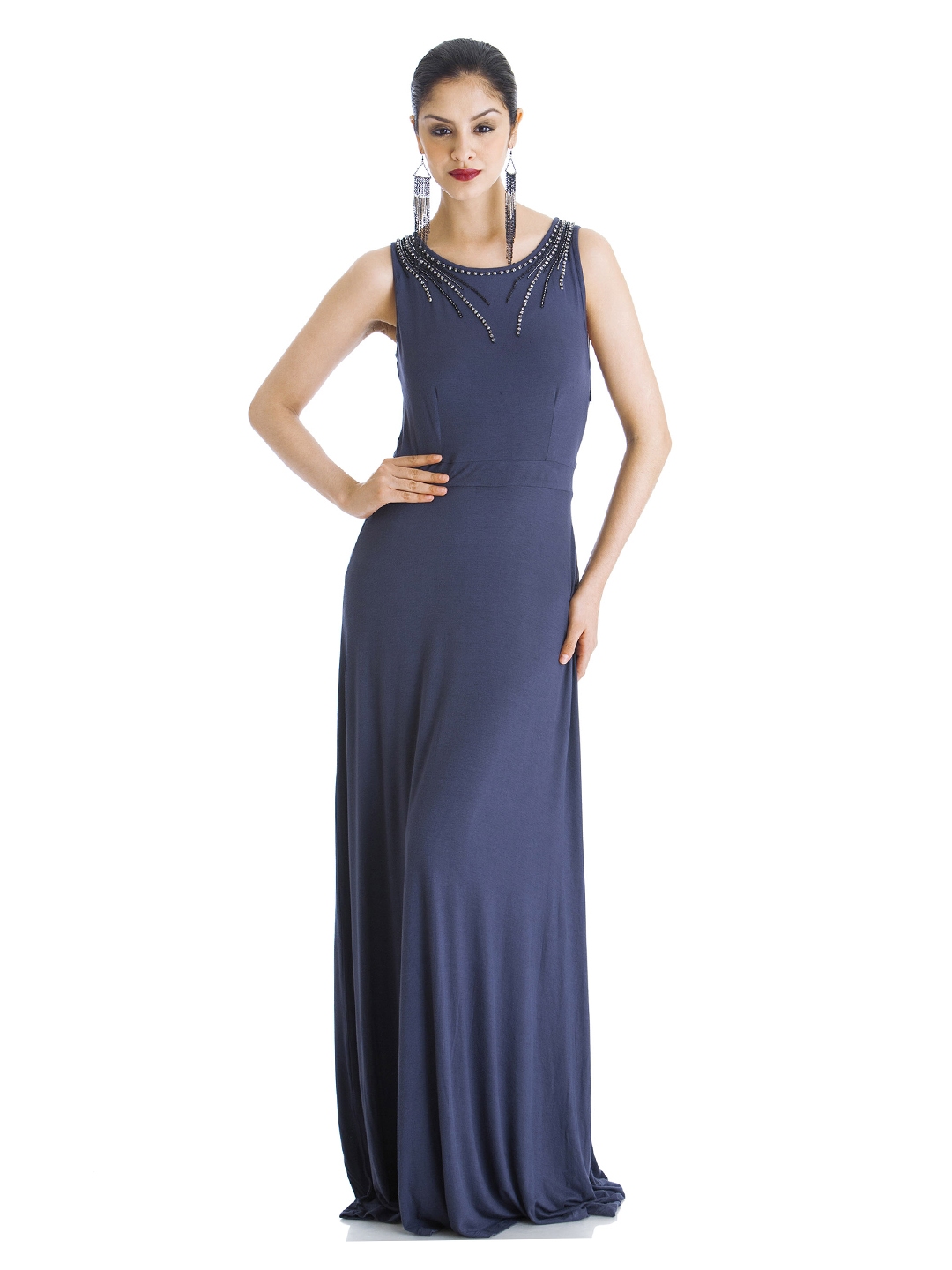 Buy Rinku Dalamal For Stylista Navy After Dark Maxi Dress - Dresses for ...