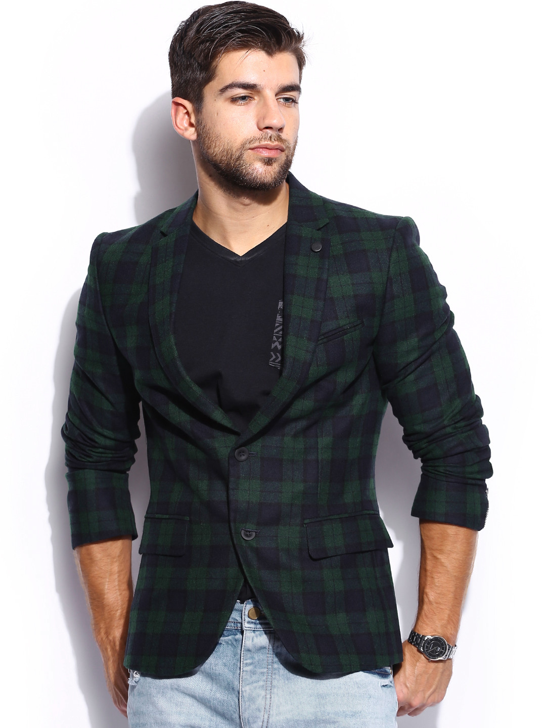 green check blazer
