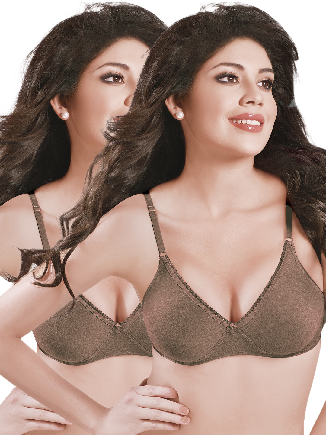 Sonari Pack of 2 Brown Bras Felong