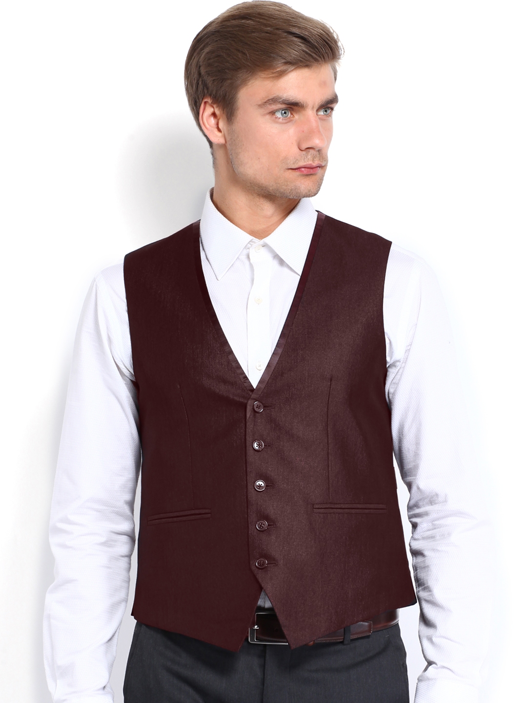 Waistcoat myntra 2025