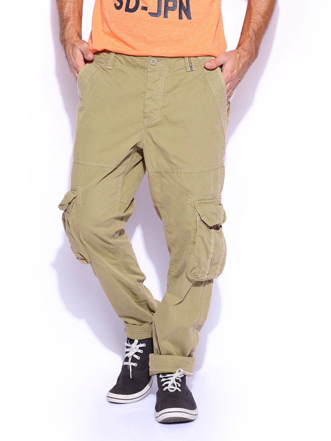 Mens  Core Cargo Trousers in Khaki  Superdry UK