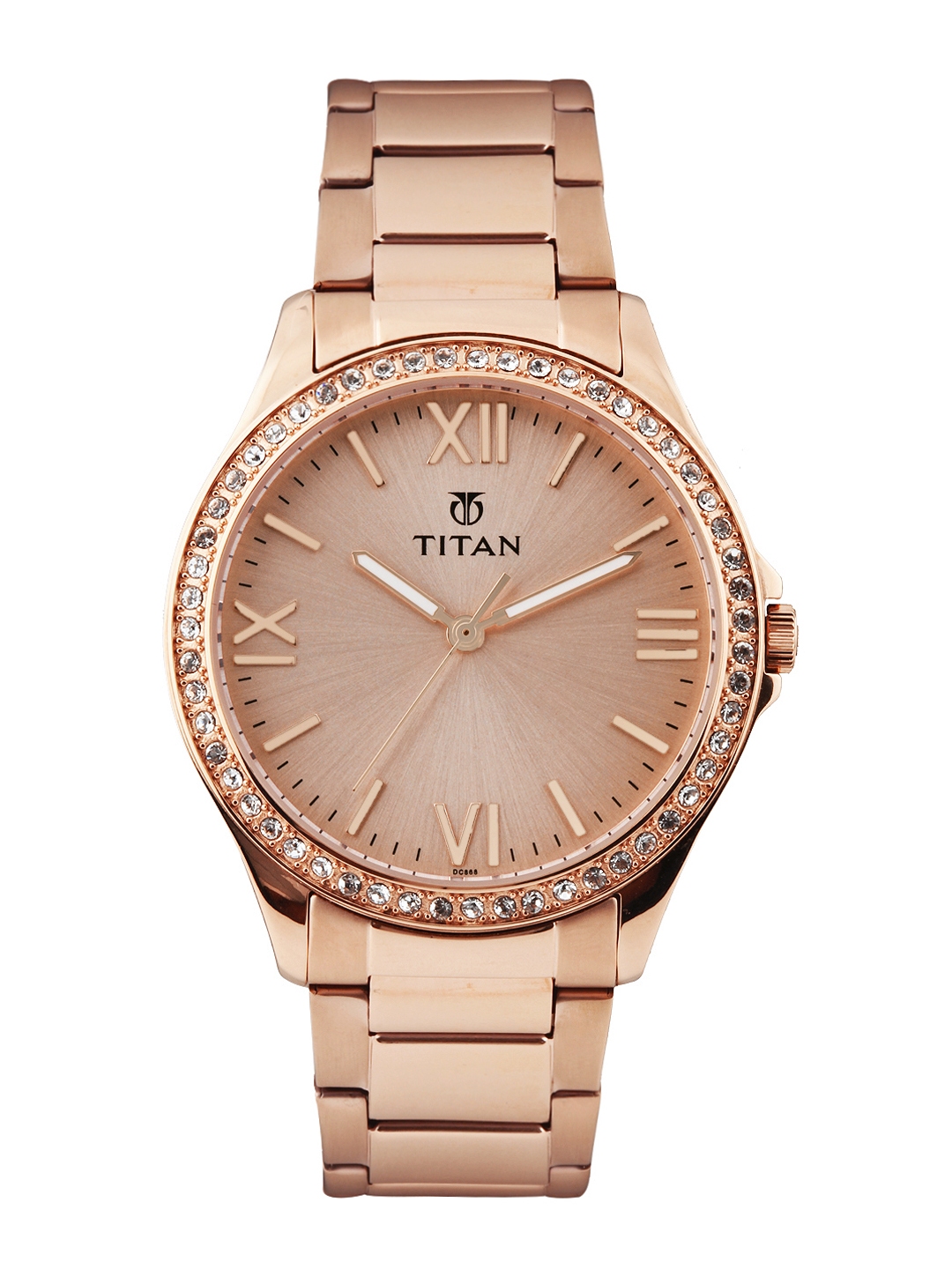 titan rose gold women's watch