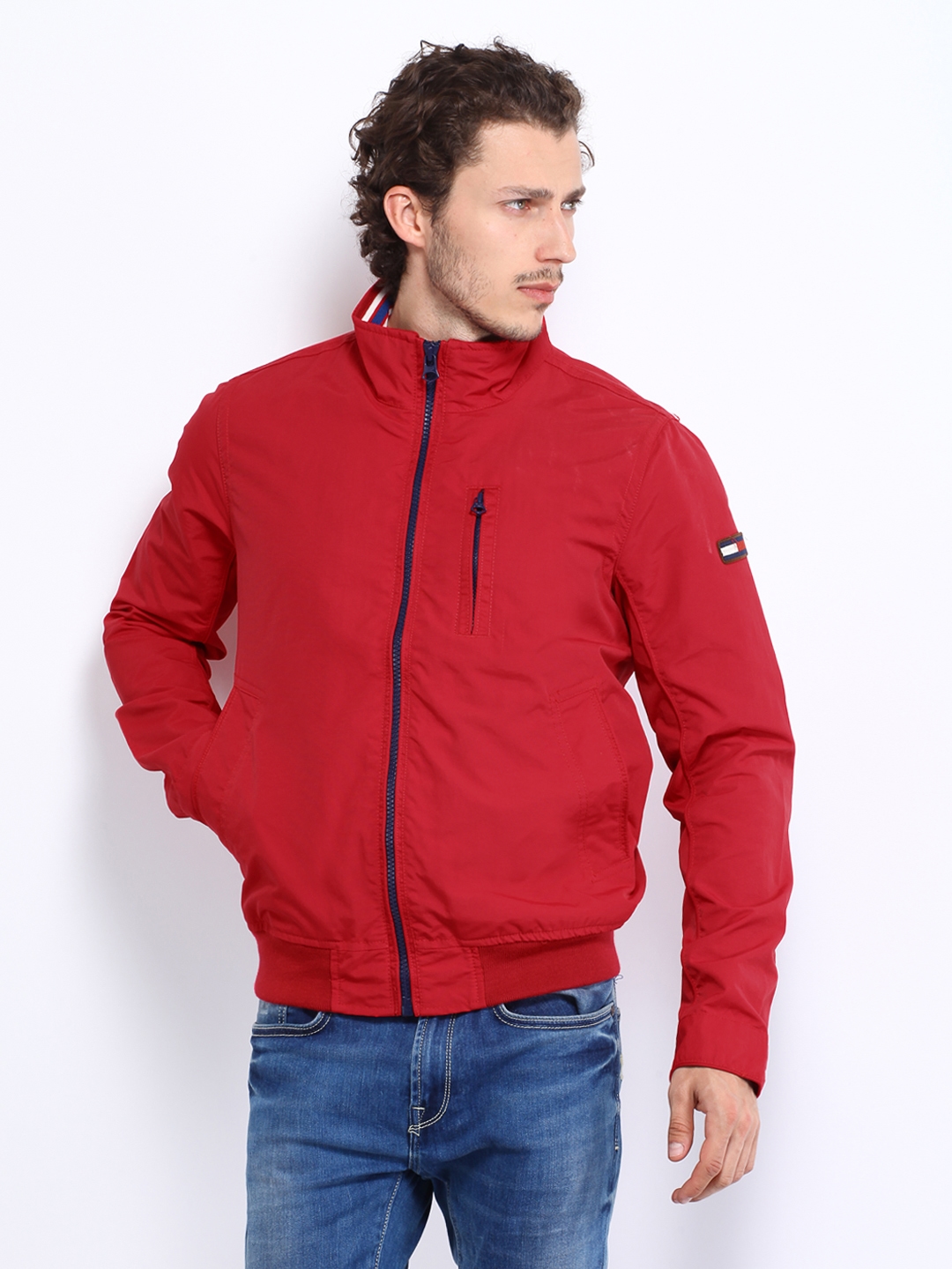 Buy Tommy Red Bobby Jacket - Jackets Men 511227 | Myntra