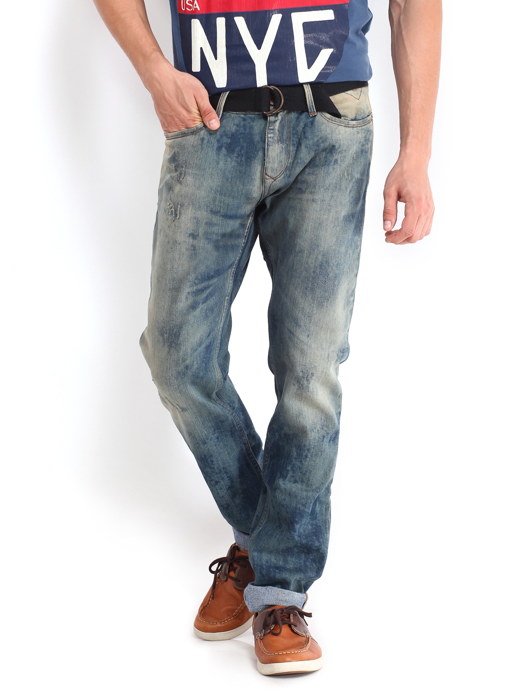 Missie Woordenlijst Thespian Buy Tommy Hilfiger Men Blue Sidney Britton Skinny Fit Jeans - Jeans for Men  462192 | Myntra