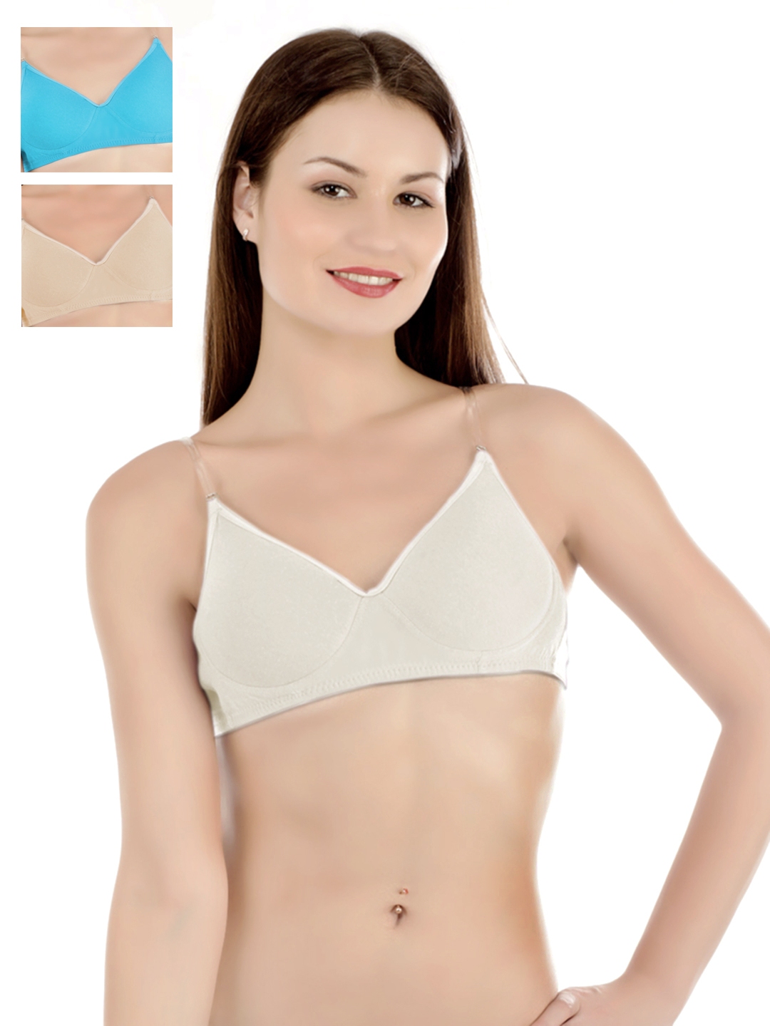 Tweens Padded Non-Wired Full Coverage T-Shirt Bra - Off-White