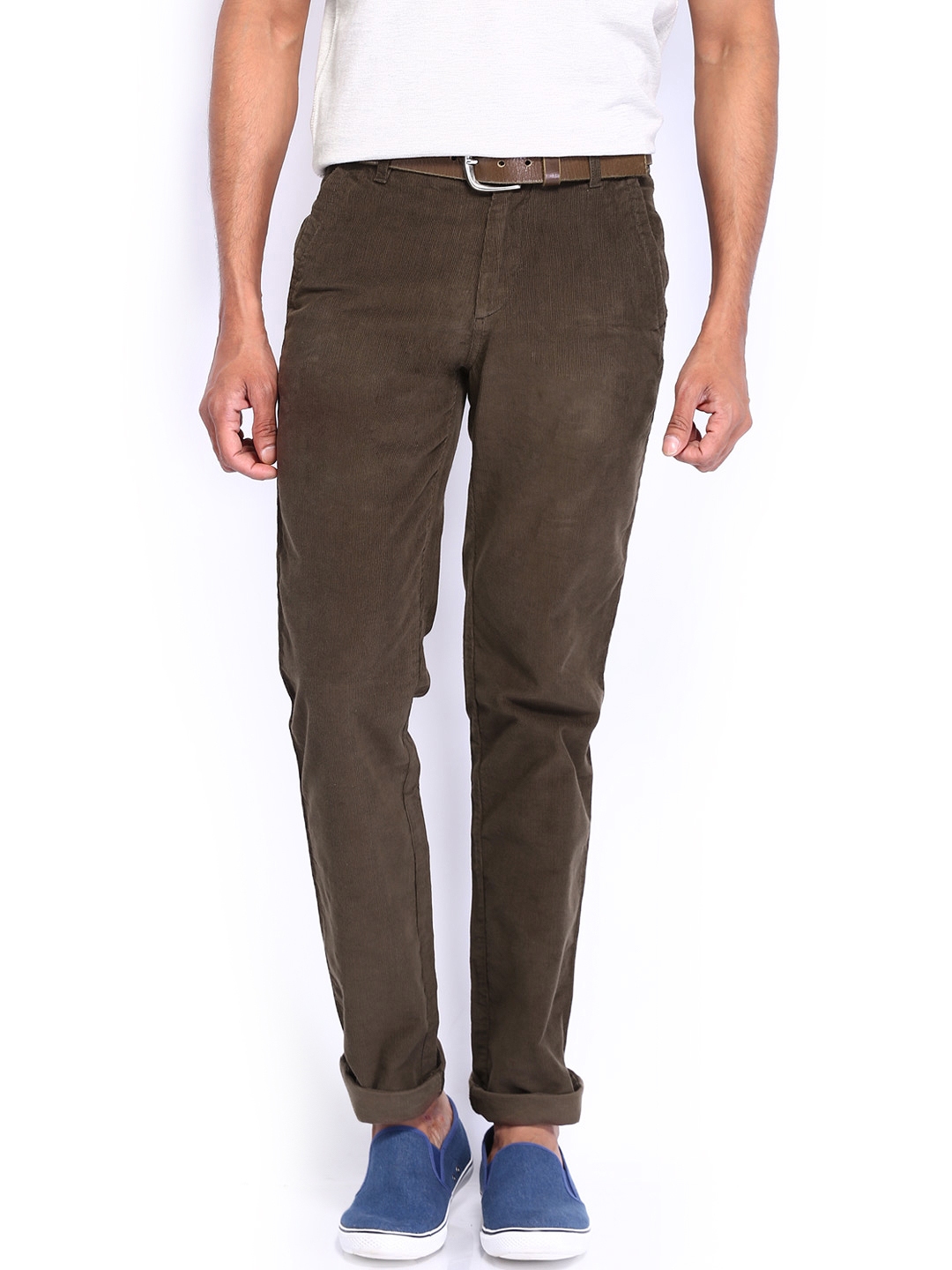 Buy Aeropostale Brown Regular Fit Corduroy Trousers for Men Online  Tata  CLiQ