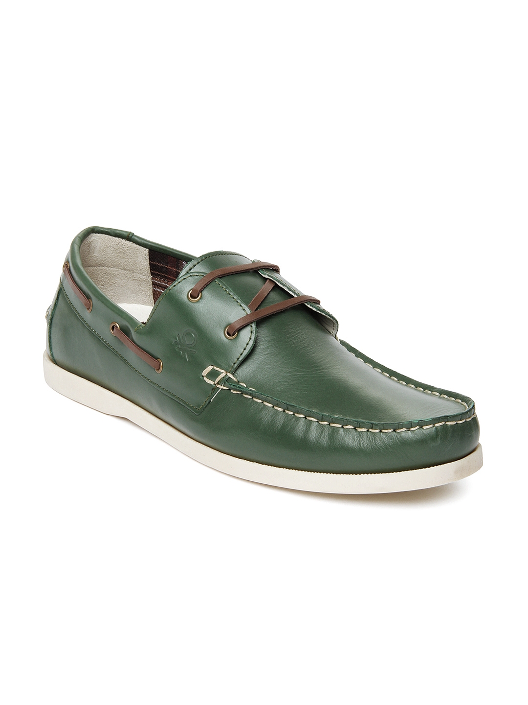 Mens green 2025 boat shoes