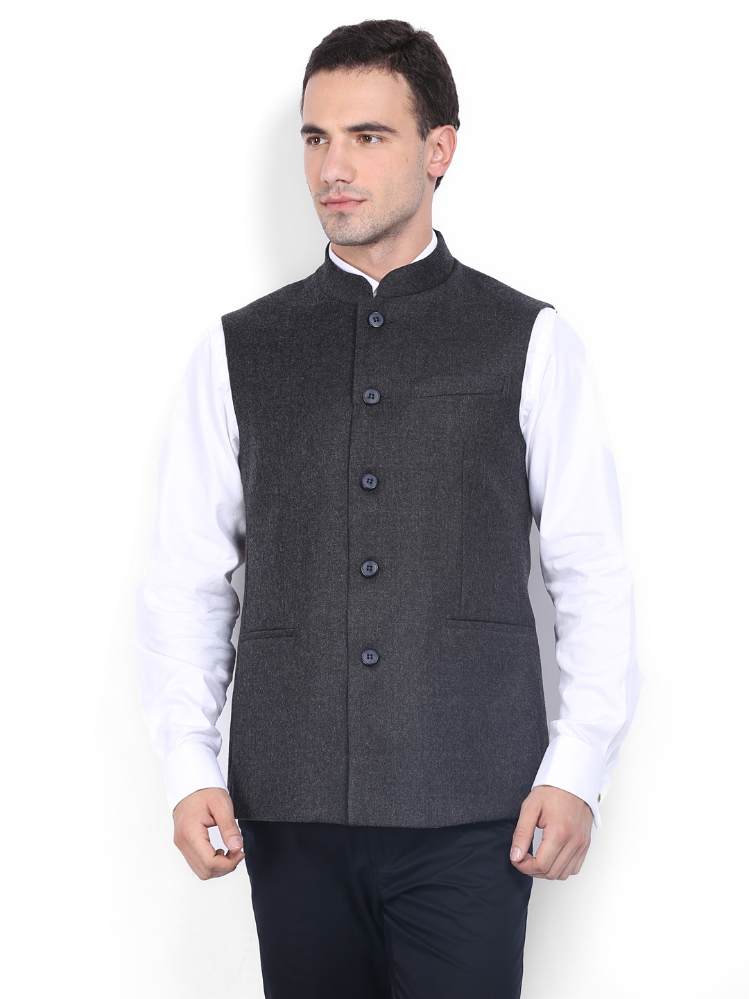 mens black tweed waistcoat