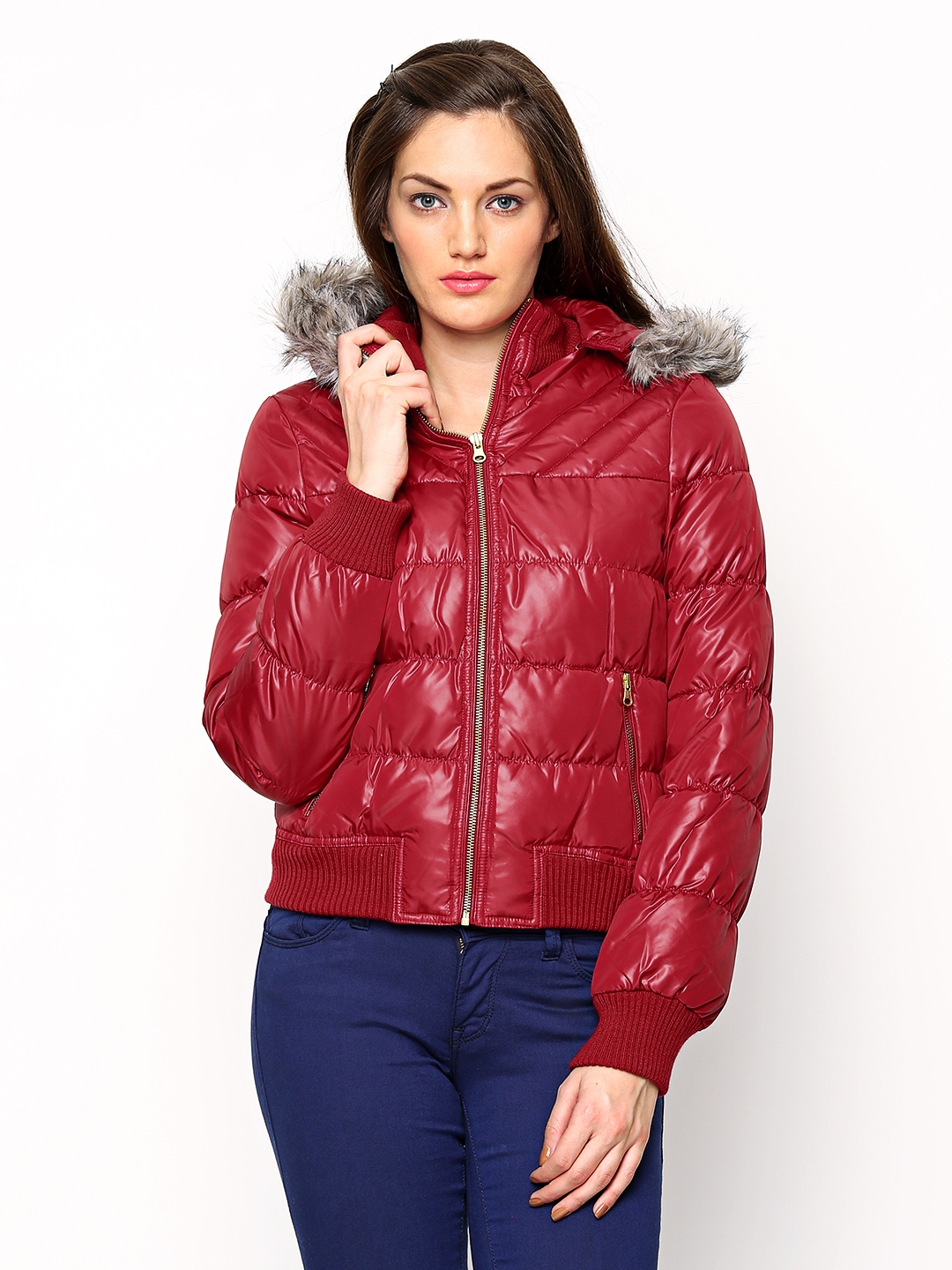 Buy Vero Red Jacket - for Women 500774 | Myntra
