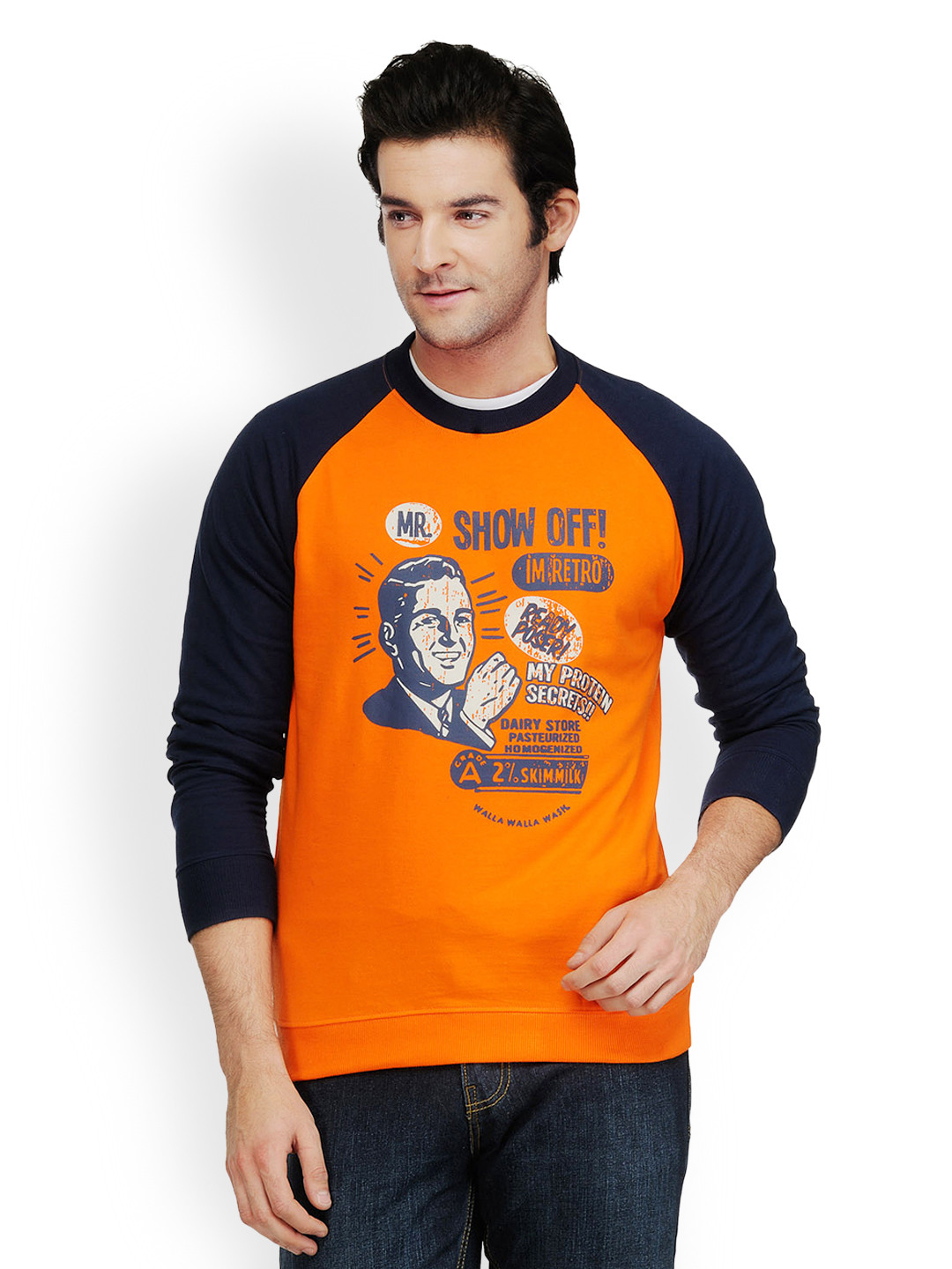 Men Sweatshirt Yepme Sweatshirts 50% OFF On Roadster Men Navy Blue