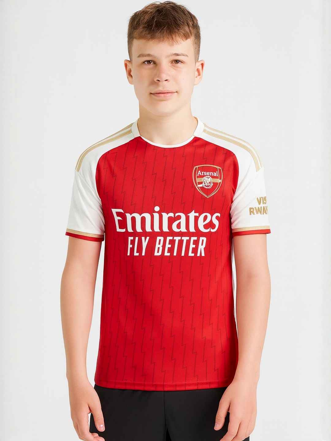 Buy Dostitch Kids Red White Round Neck Arsenal Sports Football