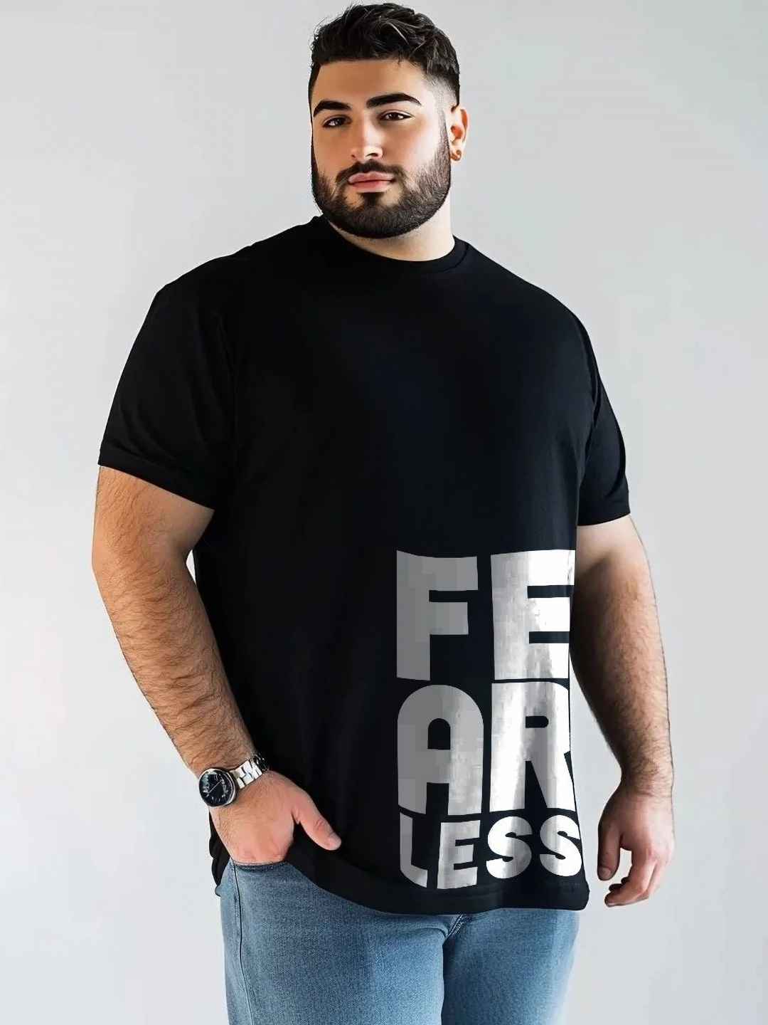 Toodle Plus Men Plus Size Cotton Printed T-shirt - Image 1