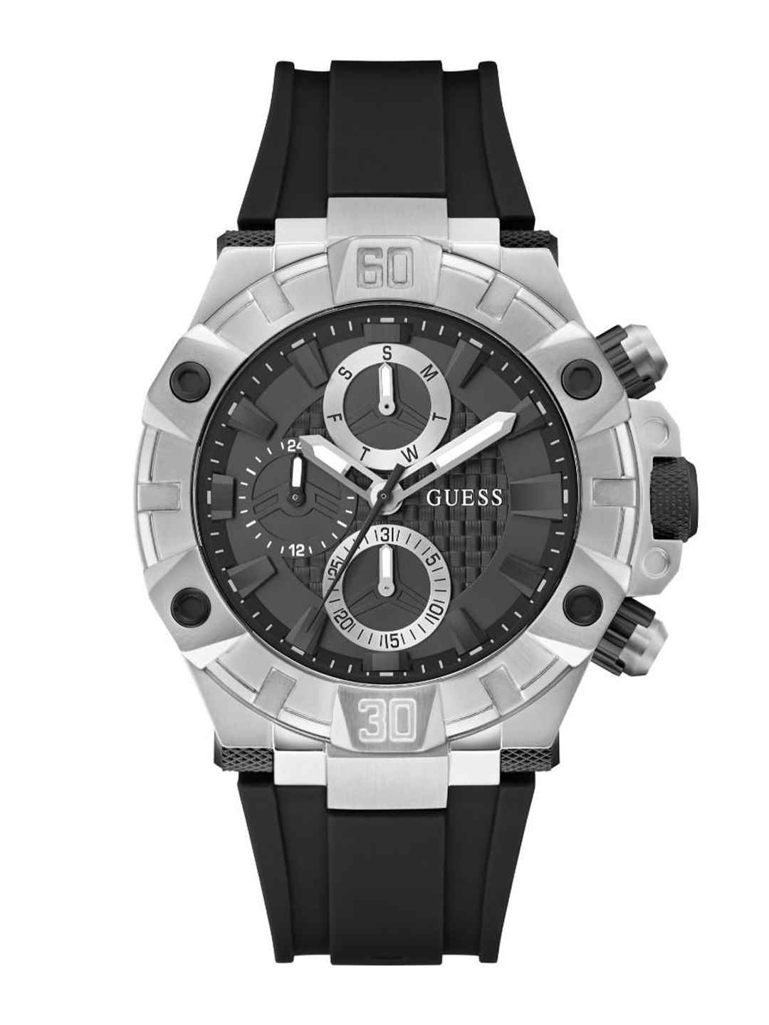 GUESS Men Brass Dial Analogue Watch GW0802G1