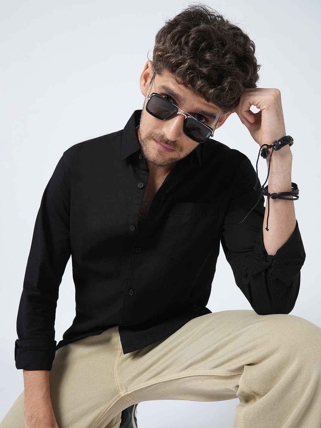 VASTRADO Men Classic Slim Fit Cotton Shirt - Image 1