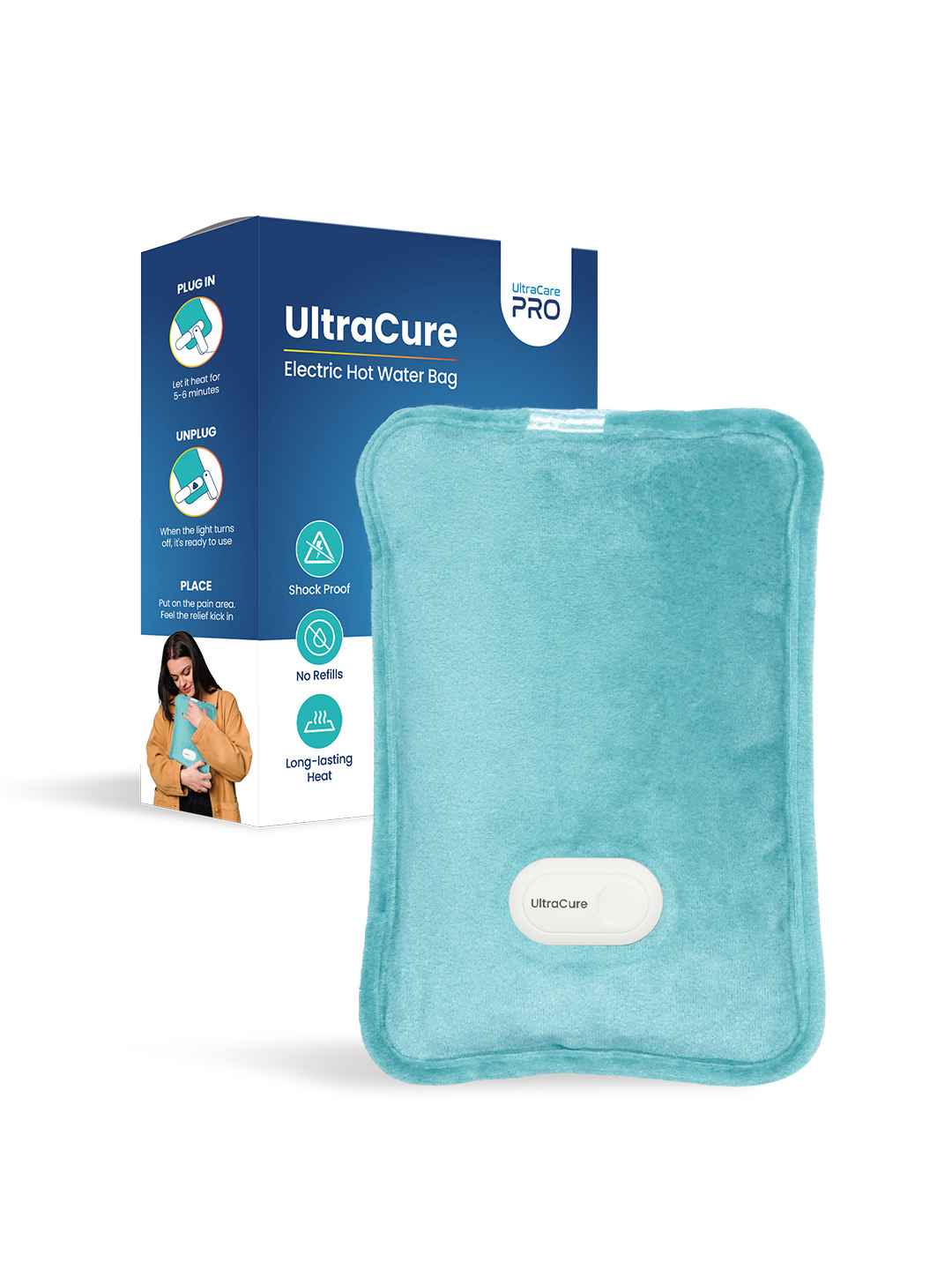 UltraCare PRO Instant Heat Electric Hot Water Bag - Image 1