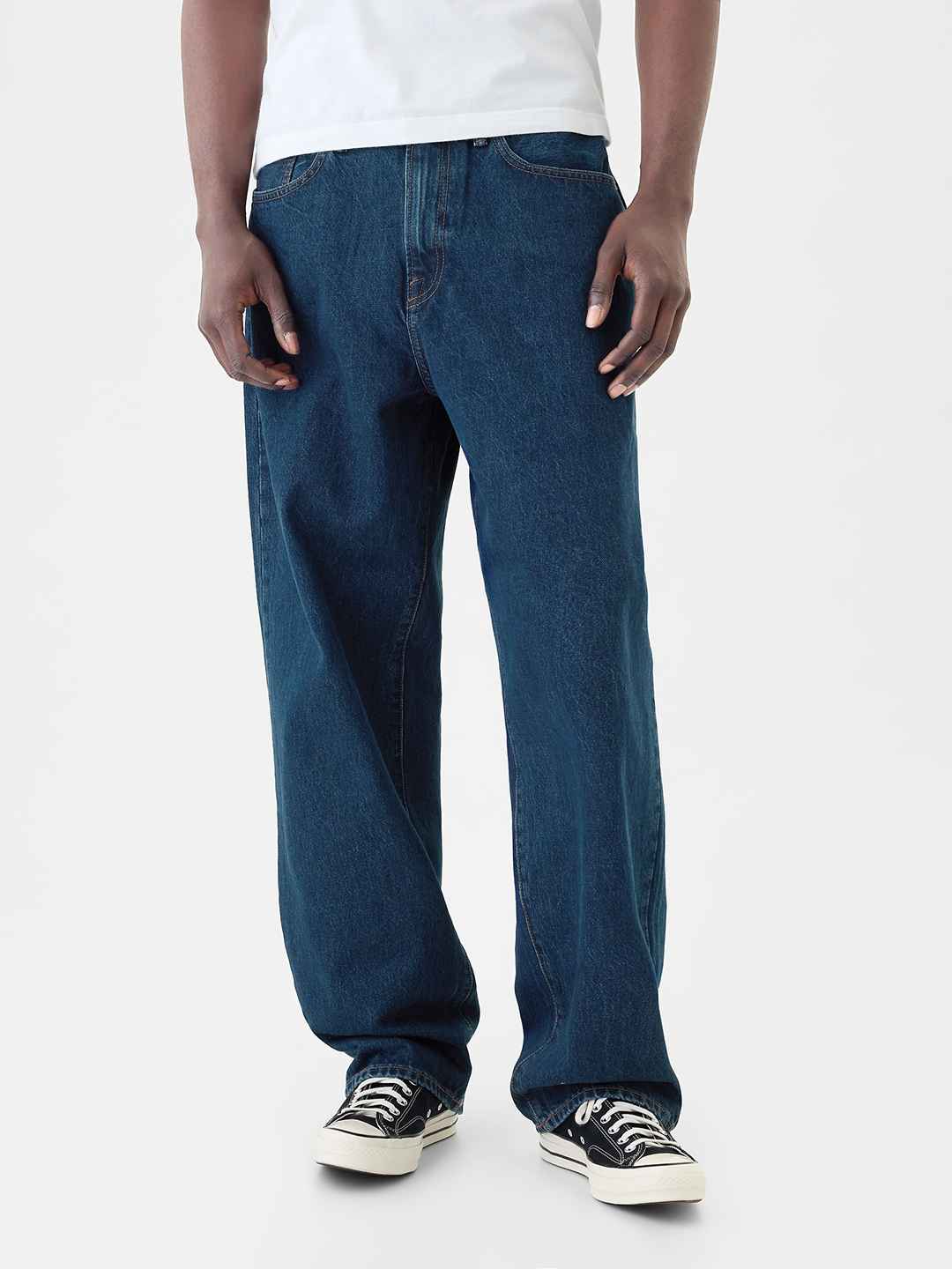 GAP Men Mid-Rise Heavy Fade Pure Cotton Jeans