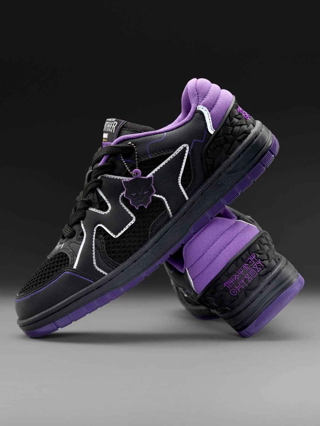 The Souled Store Men Black Panther Sneakers - Image 1