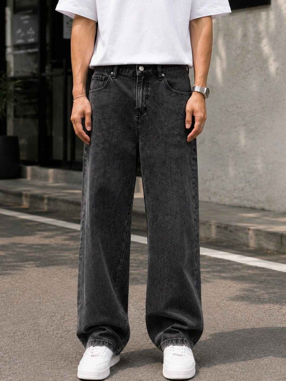 Moda Rapido Men Straight Fit Mid-Rise Printed Stretchable Jeans - Image 1