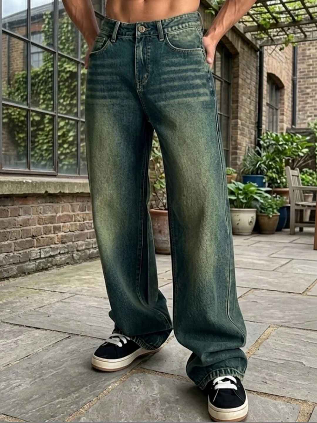 Mast & Harbour Men High-Rise Light Fade Jeans - Image 1