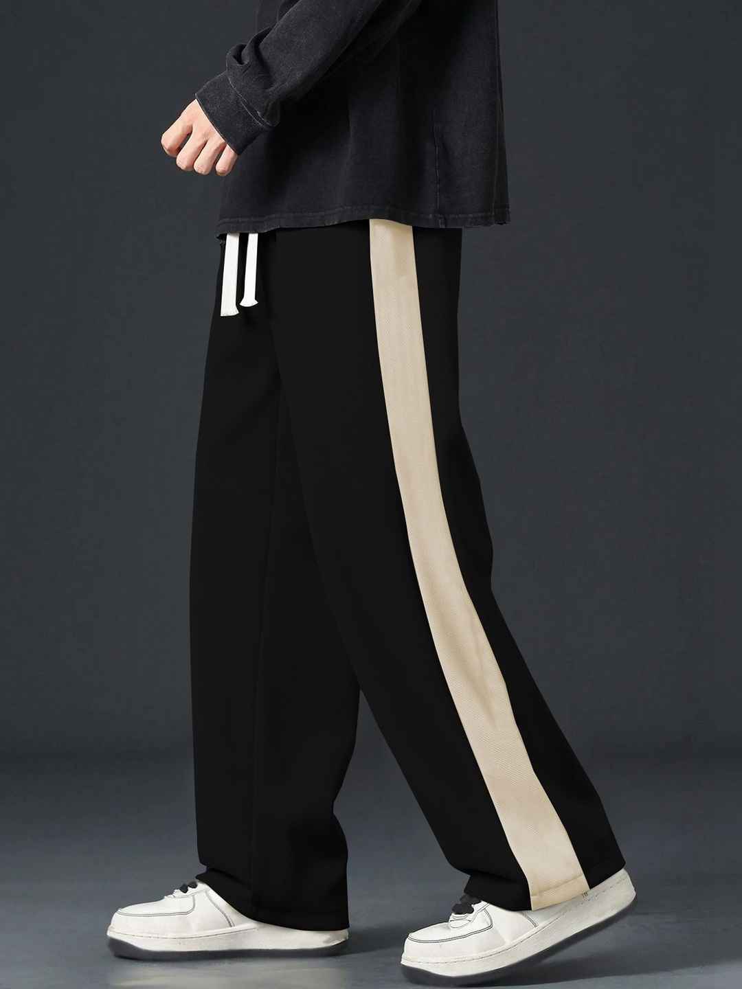 HAPPY KHAJANA Men Colourblocked Relaxed Trousers - Image 1