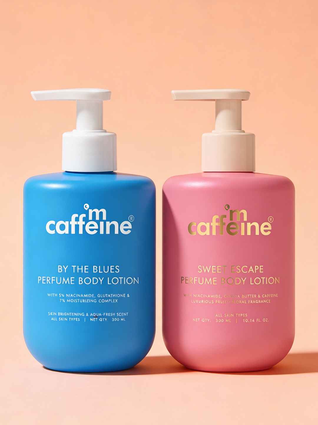 MCaffeine Set Of 2 Body Lotion - 300ml Each Pack of 2