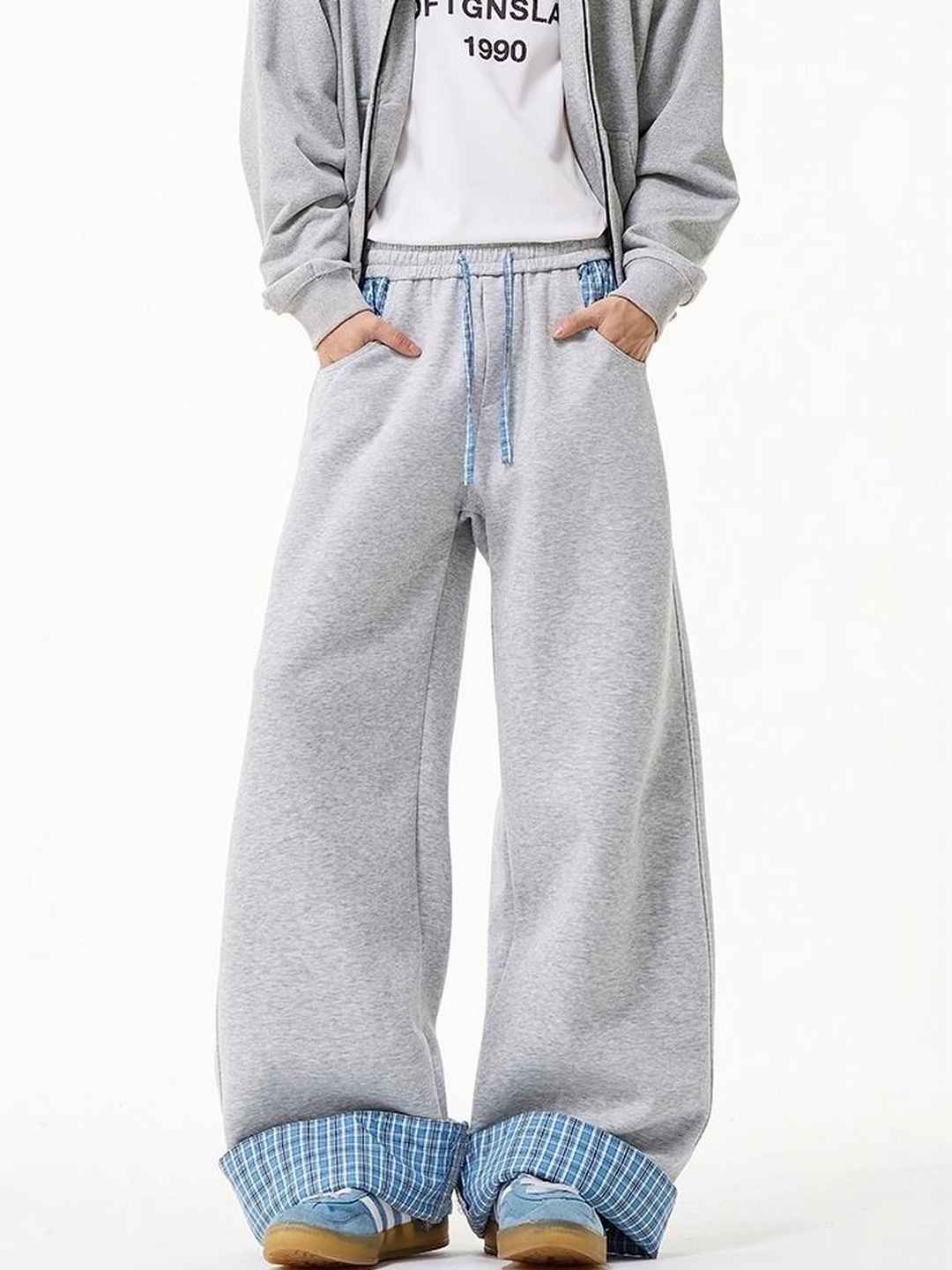 StyleCast x Revolte Men Checked Pleated Trousers - Image 1