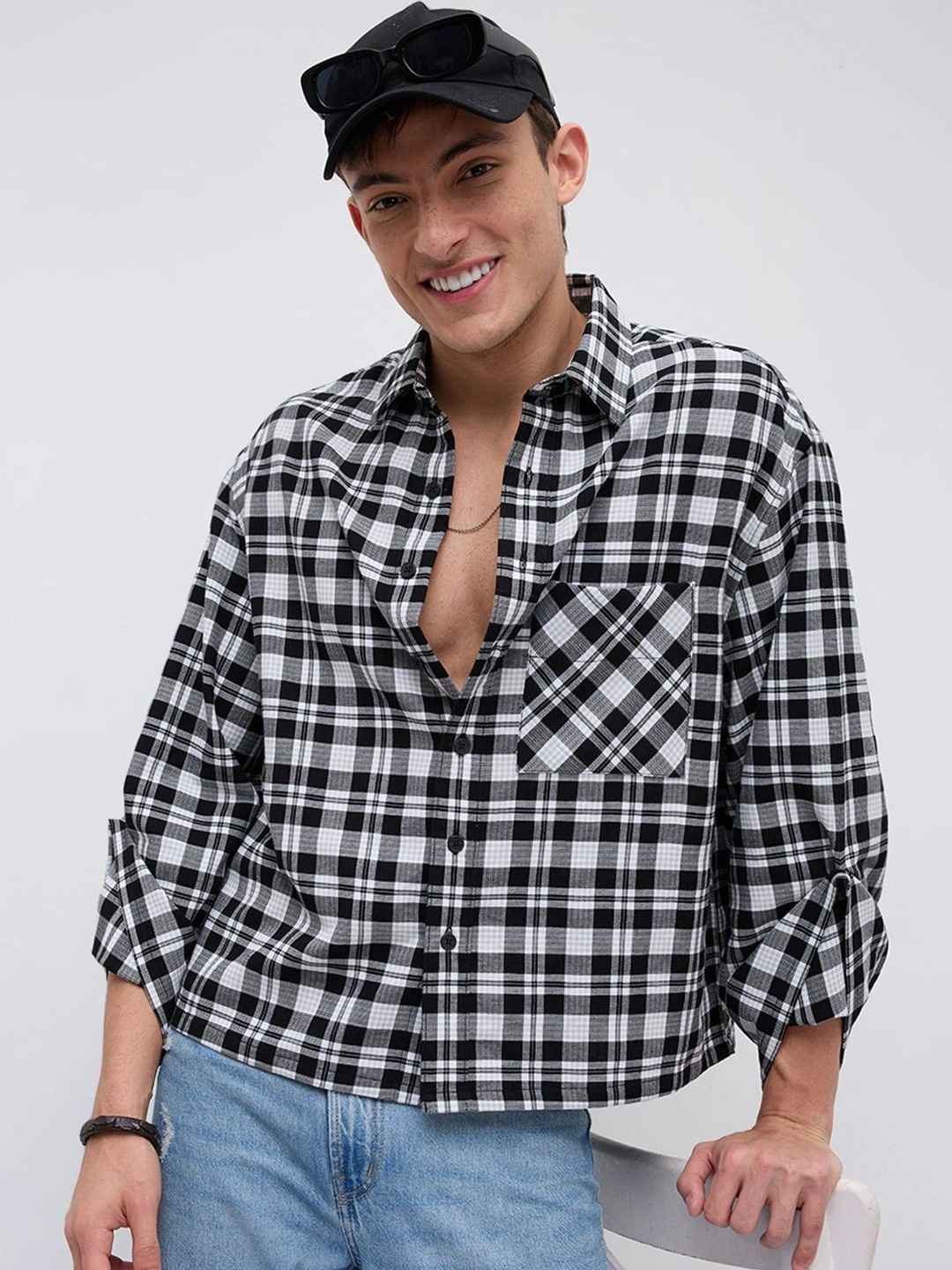 VASTRADO Men Classic Boxy Gingham Checks Shirt - Image 1