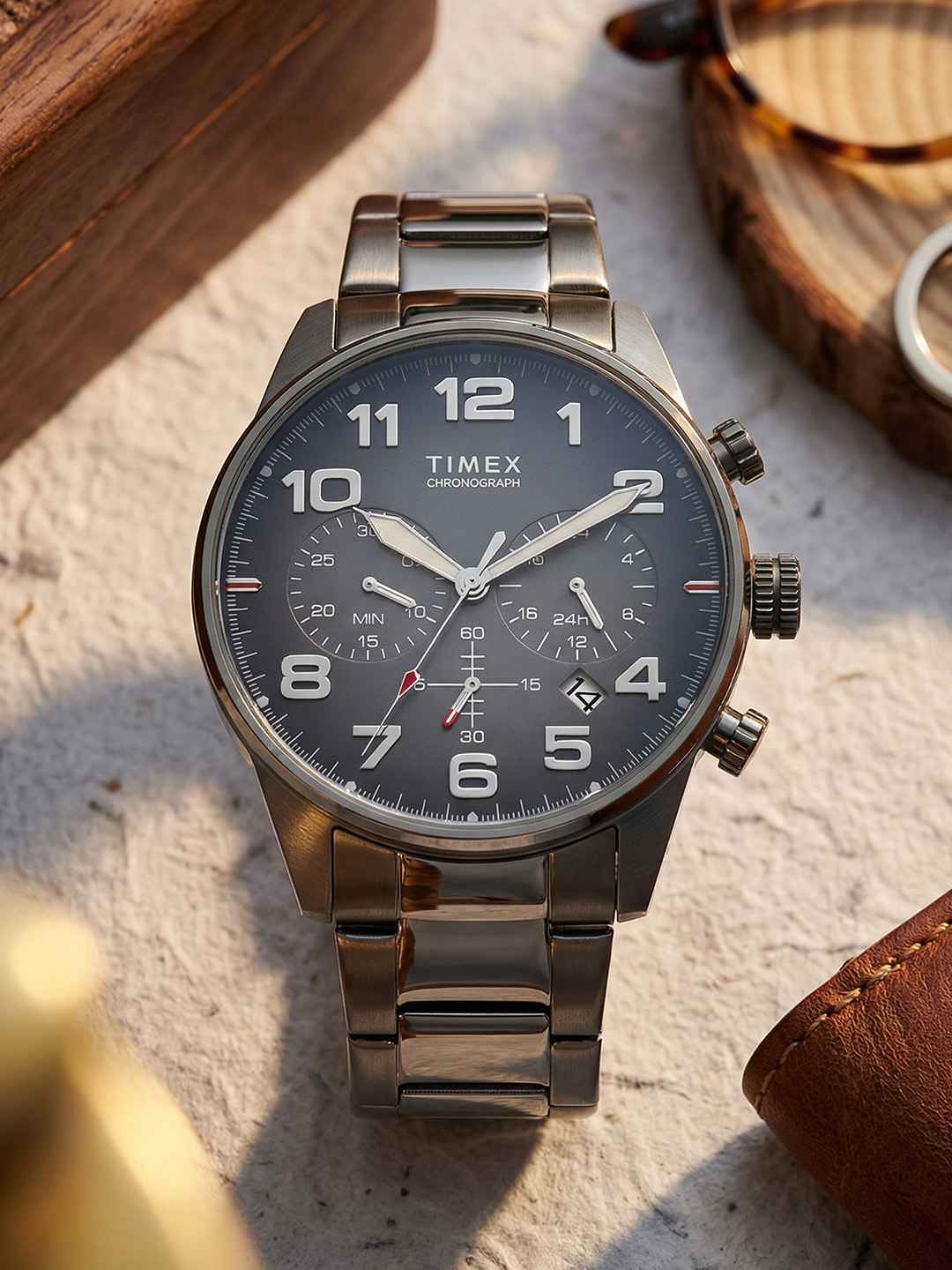 Timex Men Stainless Steel Chronograph Watch TWEG307SMU03 - Image 1