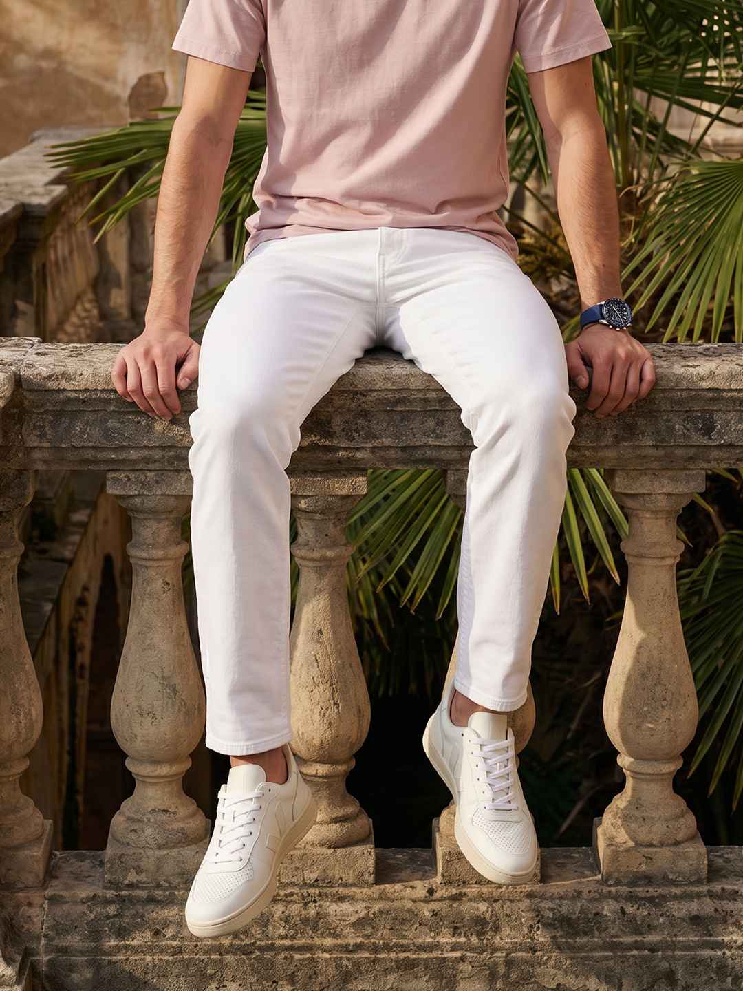 Mast & Harbour Men Coloured Straight Fit Stretchable Jeans - Image 1