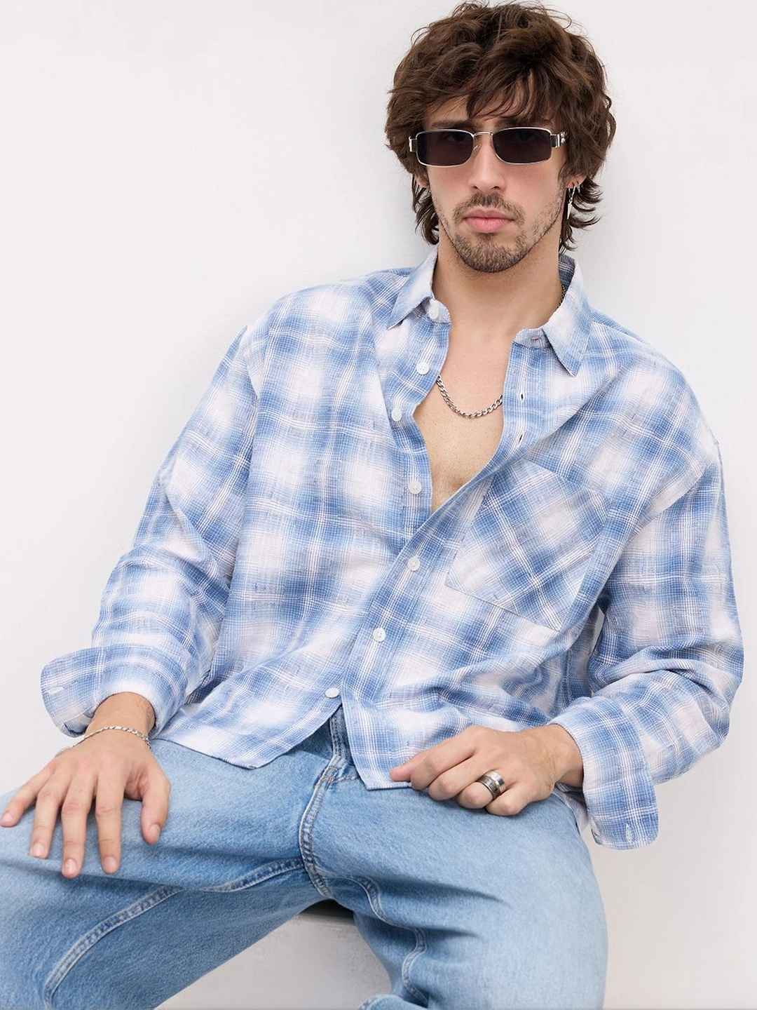 VASTRADO Men Classic Boxy Checked Casual Shirt - Image 1