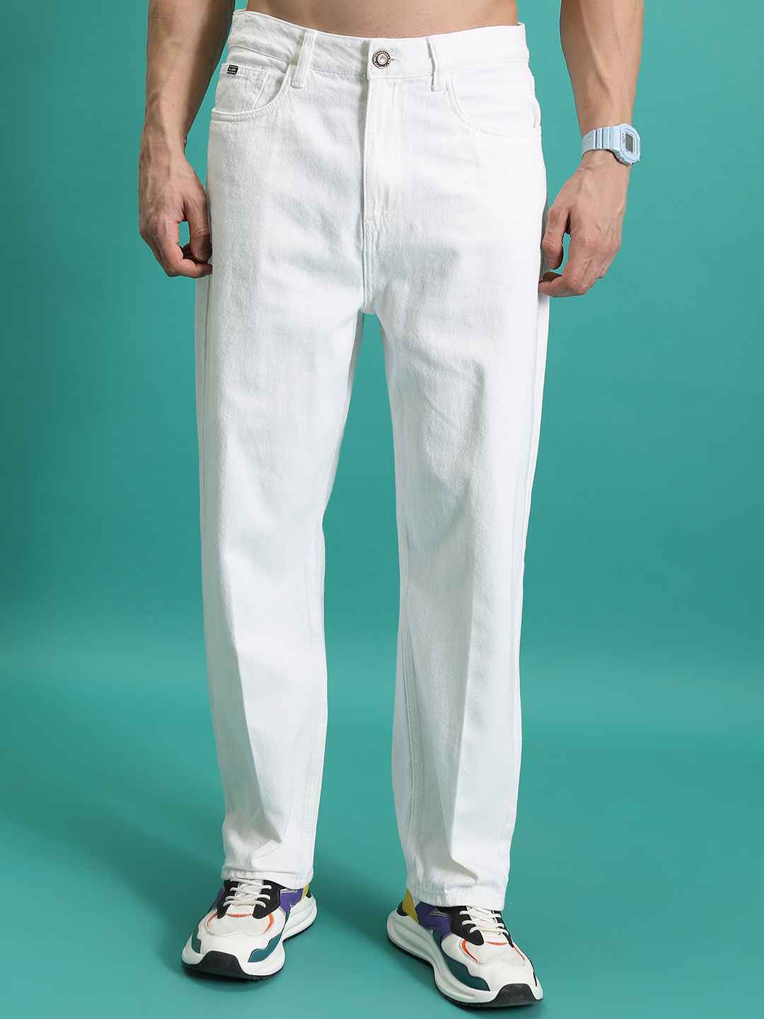 HIGHLANDER Men Loose Baggy Fit Cotton Jeans - Image 1