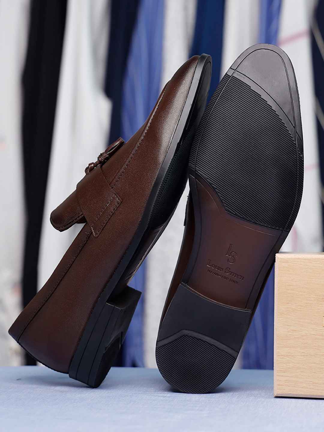 Buy LOUIS STITCH Men Formal Slip On Tassel Moccasin Shoes