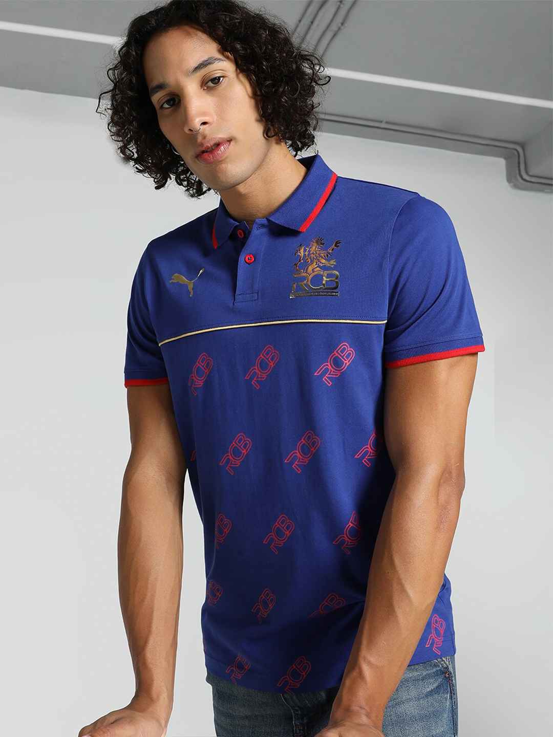 Buy Puma X RCB Travel Cricket Polo Collar Official T Shirt