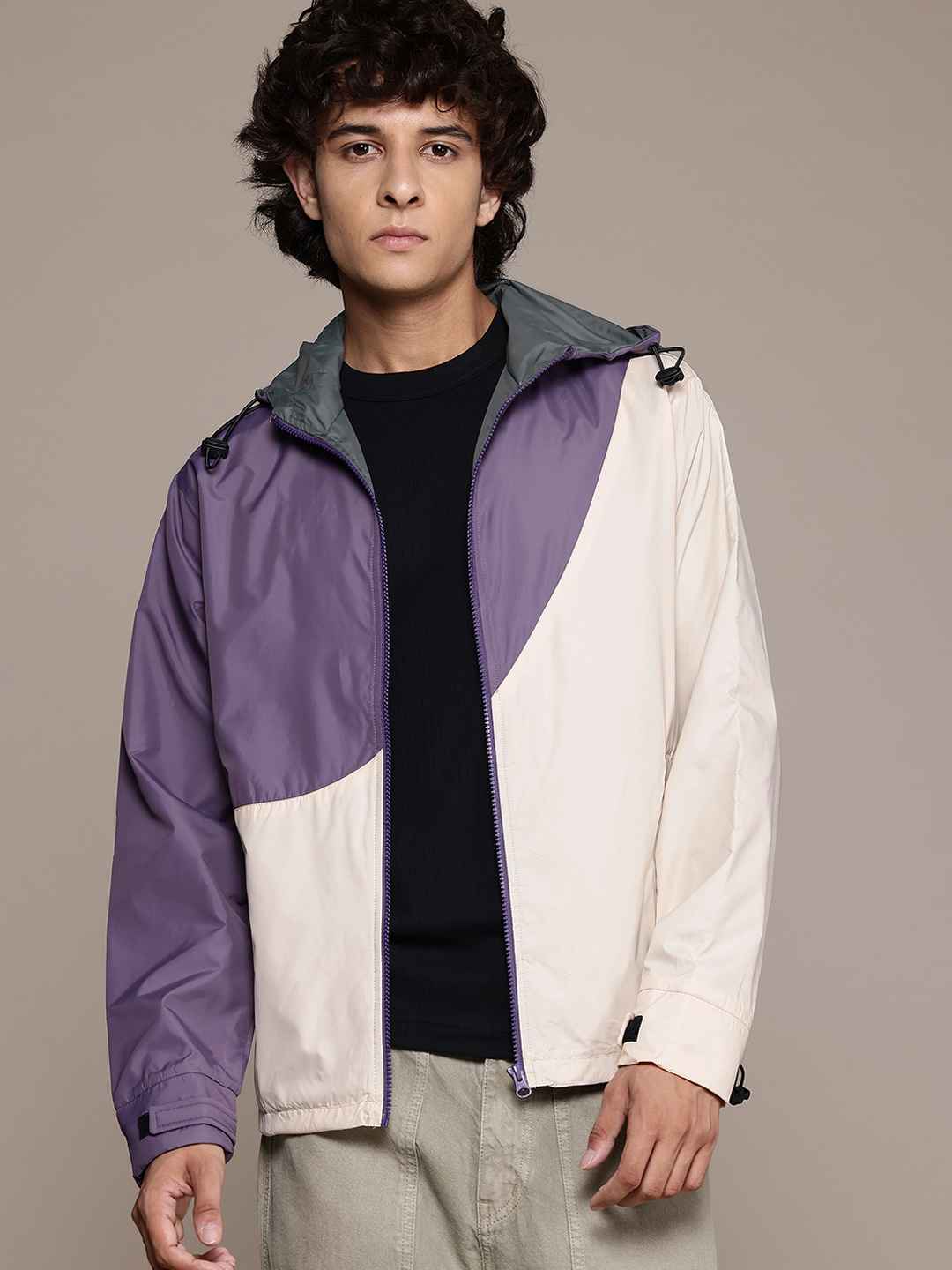 Roadster Colourblocked Hooded Tailored Jacket