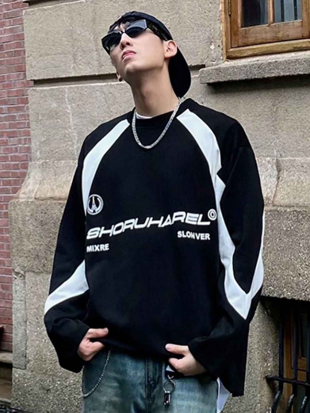 StyleCast Men Typography Printed Oversized T-Shirt - Image 1