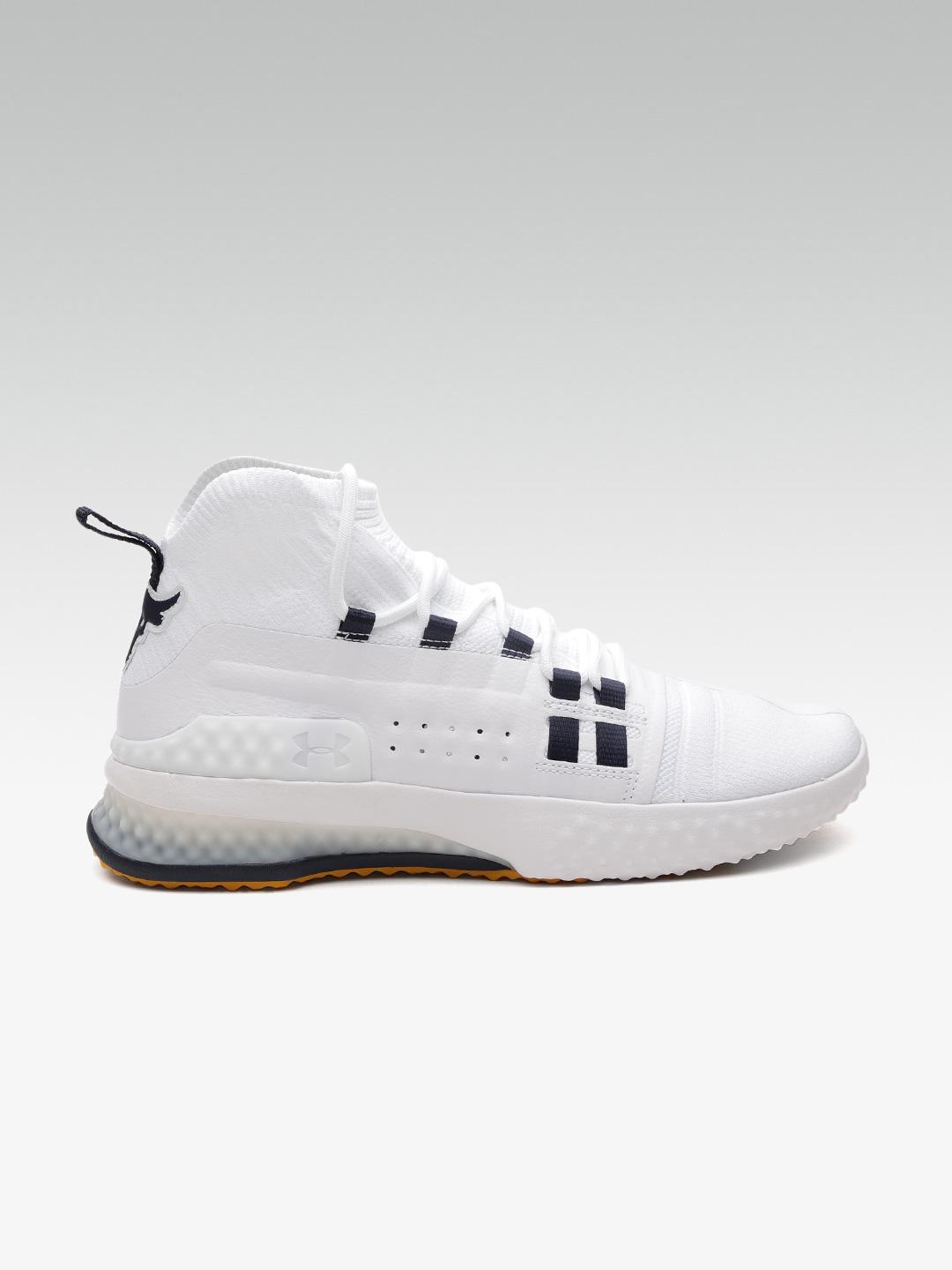 Armour Project Rock Mens White Under Armour Trainers Deals Men&