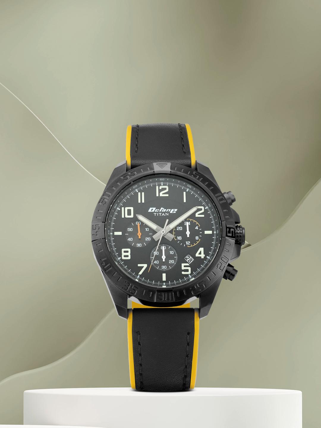 Titan Octane Hyper Lume Men Black Analogue watch 90112NP03