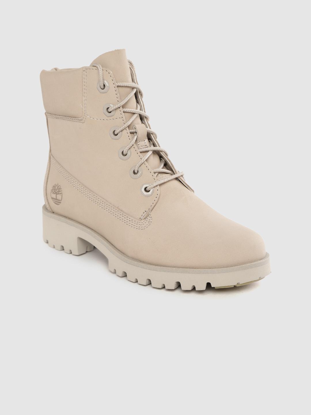 Buy Timberland Women Beige Solid Classic Lite 6-Inch Mid-Top