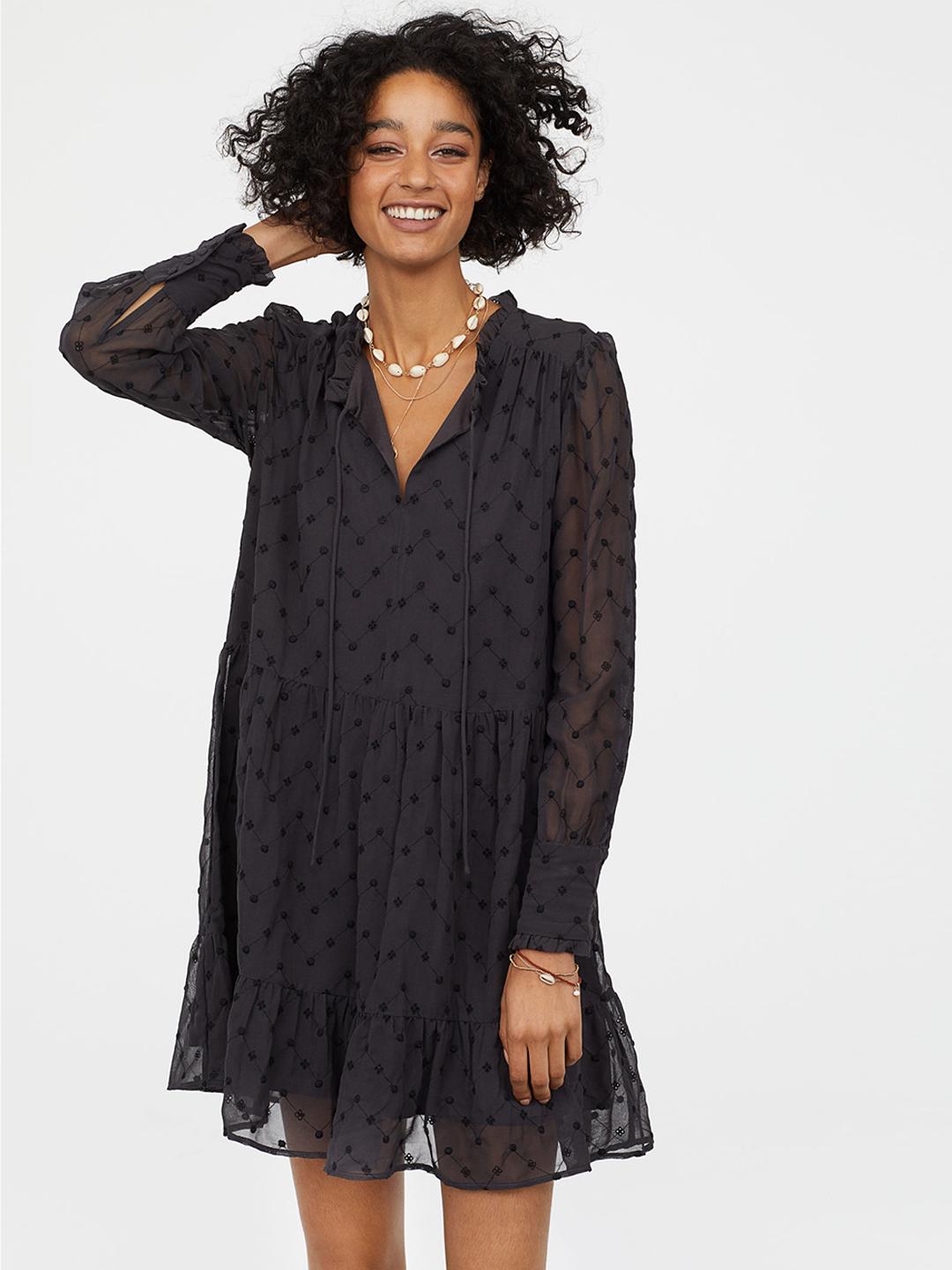 Buy H&M Women Solid Grey Embroidered Dress - Dresses for Women 10333015 | Myntra Buy H&M Women Solid Grey Embroidered Dress - Dresses for Women 10333015 | Myntra