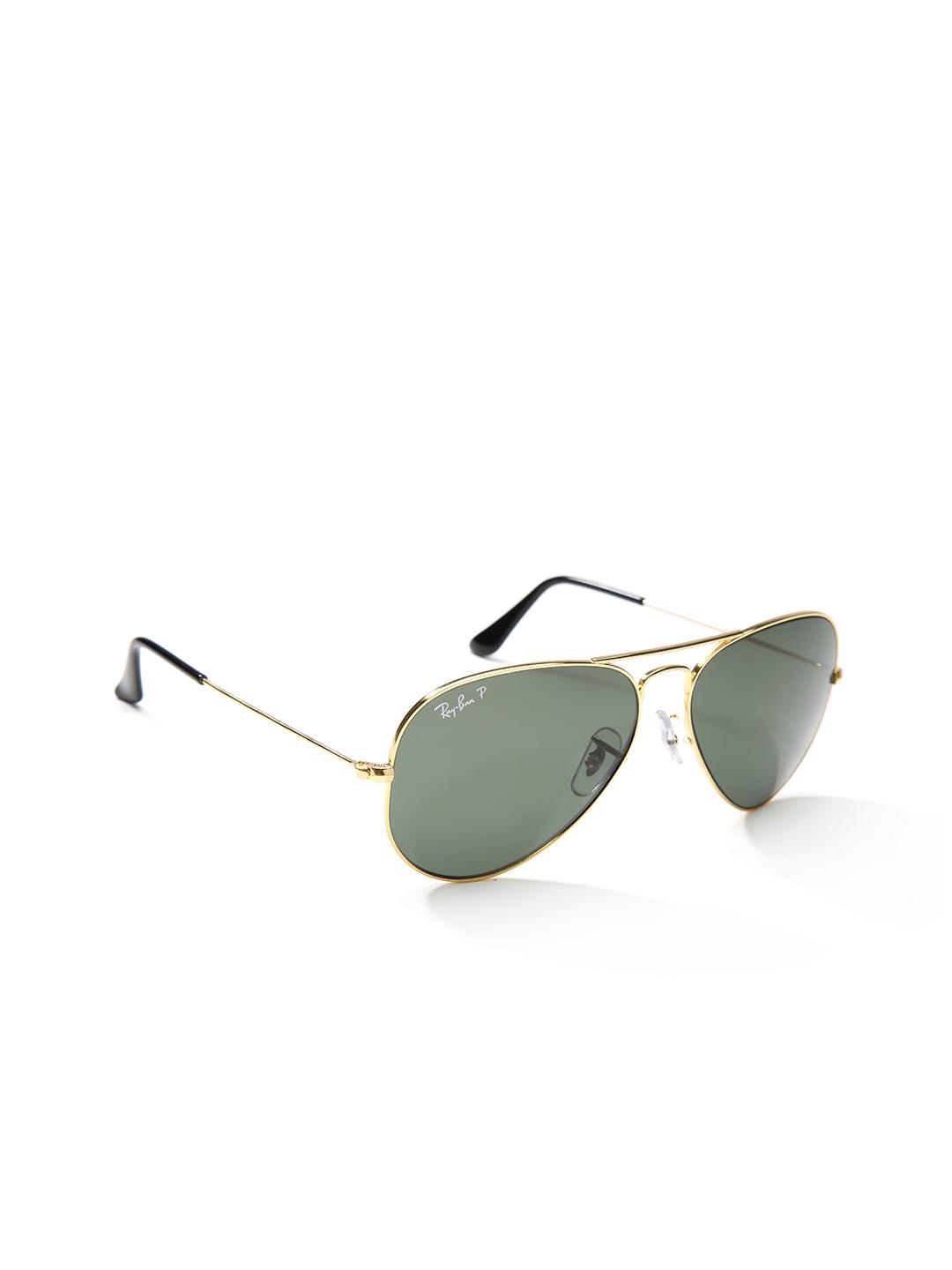 Buy RAY-BAN Unisex Polarized Green Lens Pilot Sunglasses