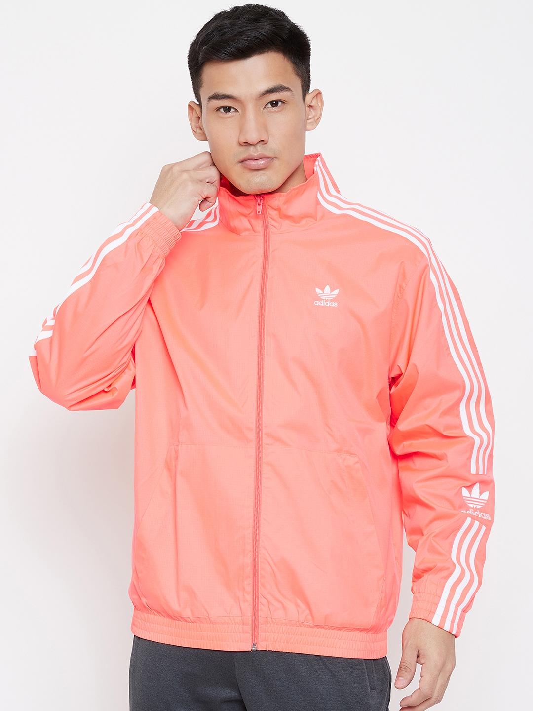 Buy ADIDAS Originals Men Neon Orange Woven Track Jacket - Jackets