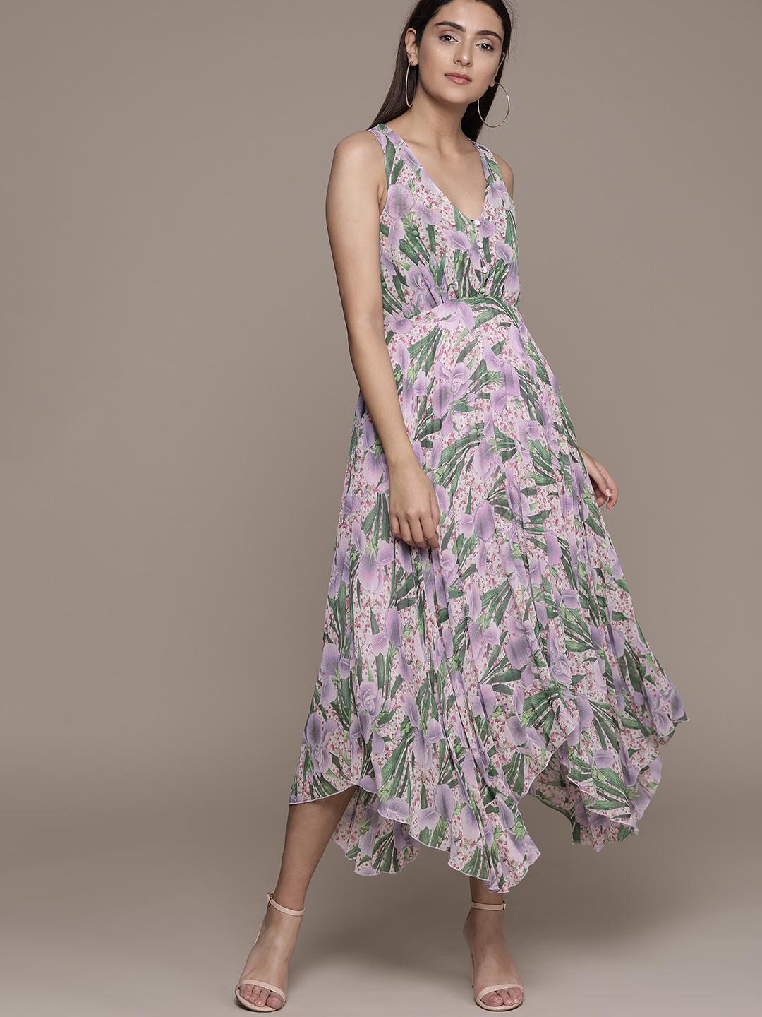 mango purple floral dress Mango 3D floral detail midi dress in purple