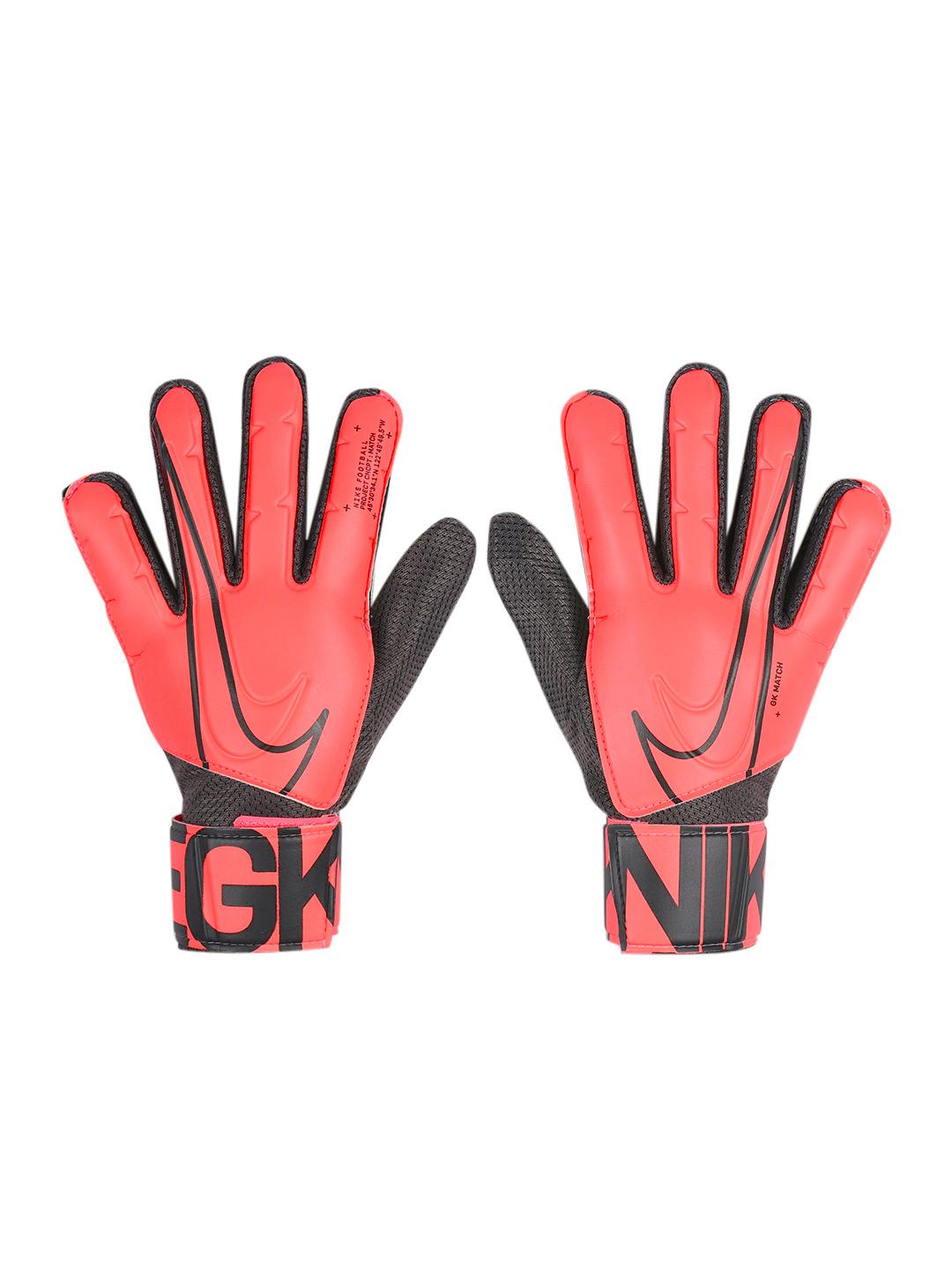 black and orange nike goalkeeper gloves